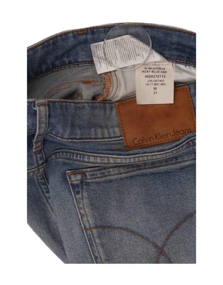 Calvin Klein Dame Slim Denim Shorts W31 Medium Blue Bomuld