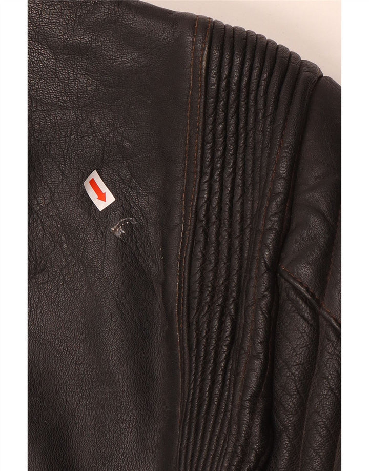 Modeka Herre Læder Biker Jacket UK 38 Medium Sort Læder