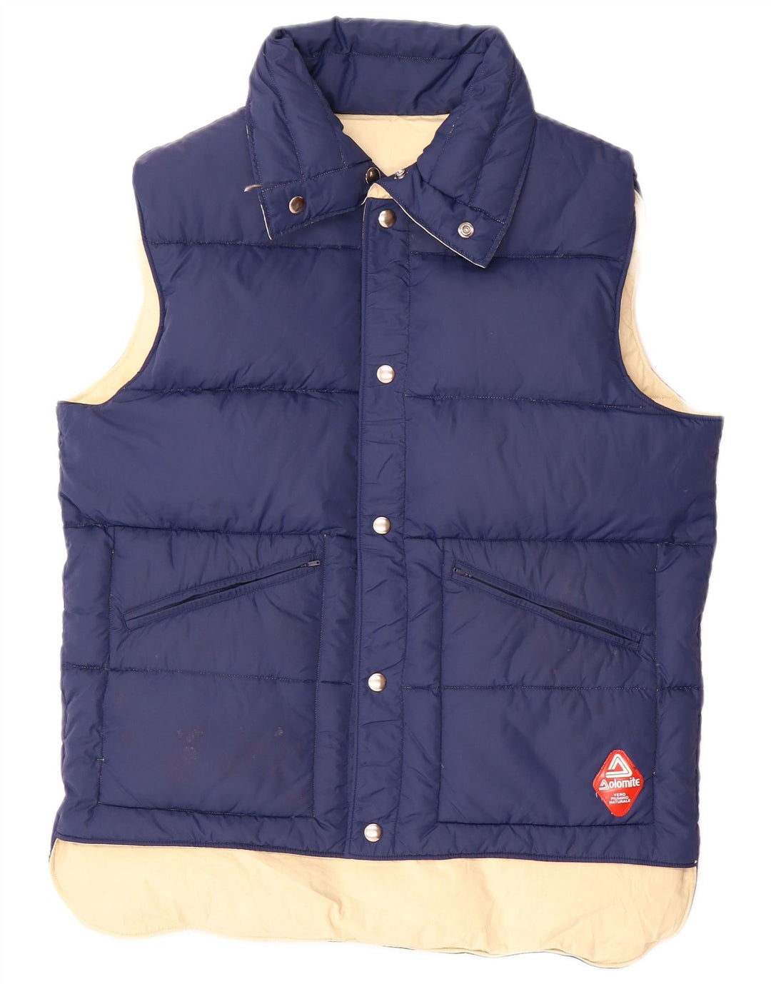 Dolomite Herre Vendbar Polstret Gilet UK 38 Medium Navy Blue Bomuld