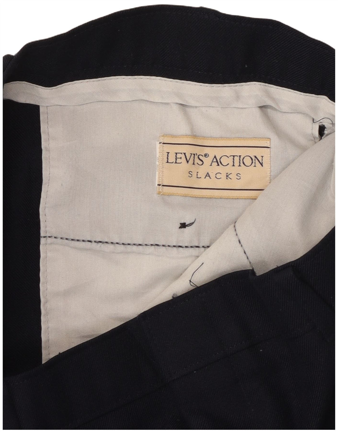 LEVI'S Action Slacks til mænd Lige fritidsbukser W38 L30 Marineblå