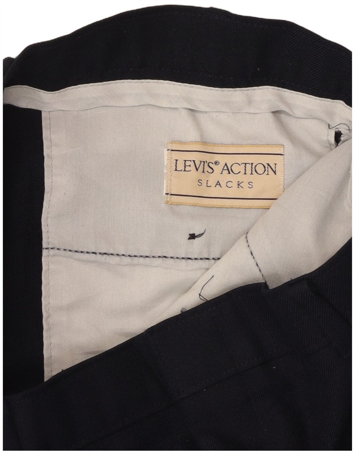 LEVI'S Action Slacks til mænd Lige fritidsbukser W38 L30 Marineblå