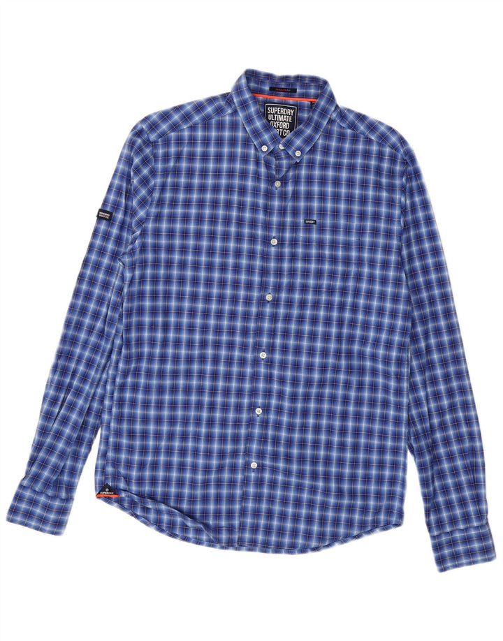 Superdry Herre Regular Fit skjorte Medium Blue Check