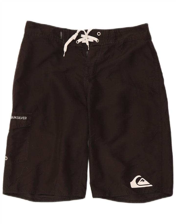 Quiksilver grafiske badeshorts til mænd, små sorte polyester
