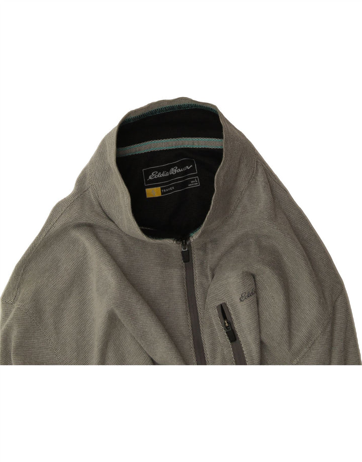EDDIE BAUER Mens Short Sleeve Pullover Tracksuit Top Large Grey Cotton Vintage Eddie Bauer and Second-Hand Eddie Bauer from Messina Hembry 
