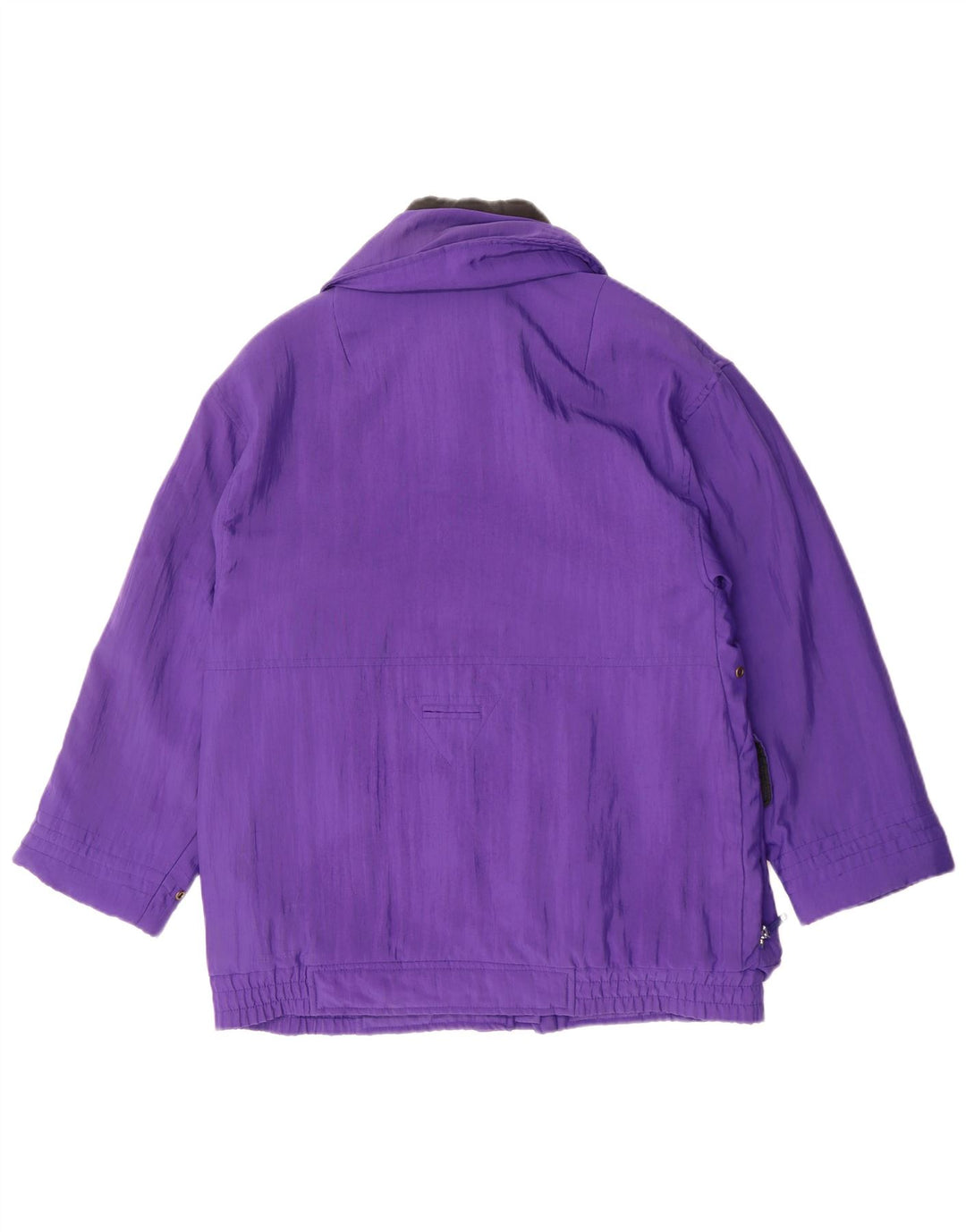 Vintage Dame Oversized Skijakke UK 8 Lille Lilla Polyamid Retro