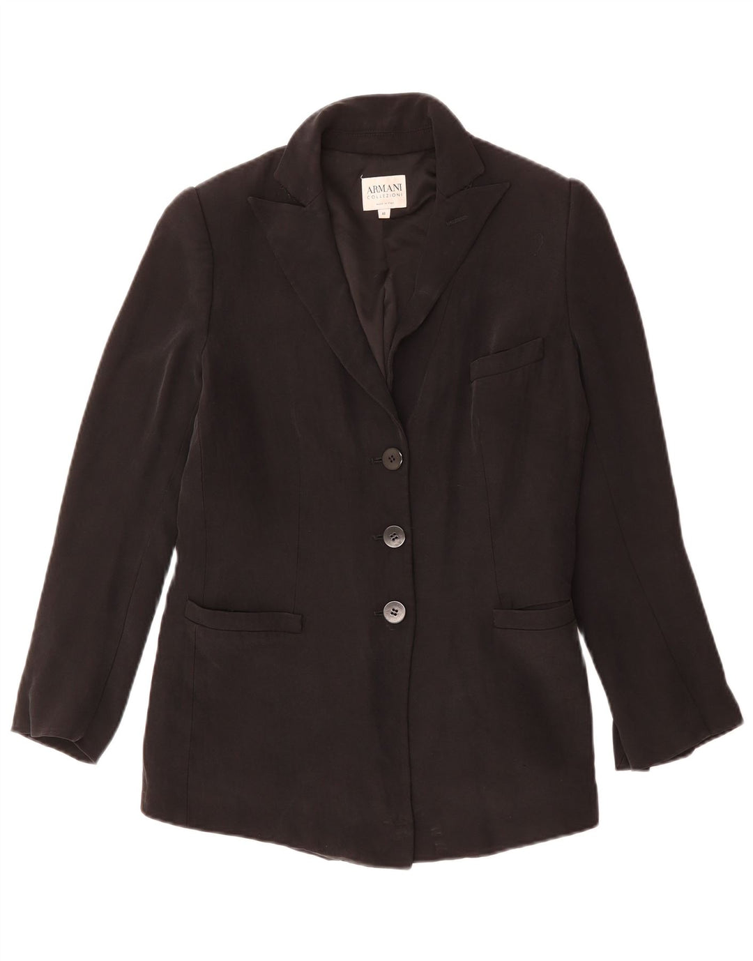 ARMANI COLLEZIONI Dame 3-knaps blazerjakke IT 48 XL Sort