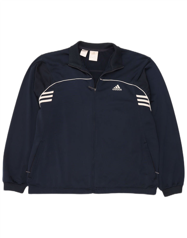 ADIDAS Træningsdragt topjakke til mænd UK 44/46 Stor marineblå polyester