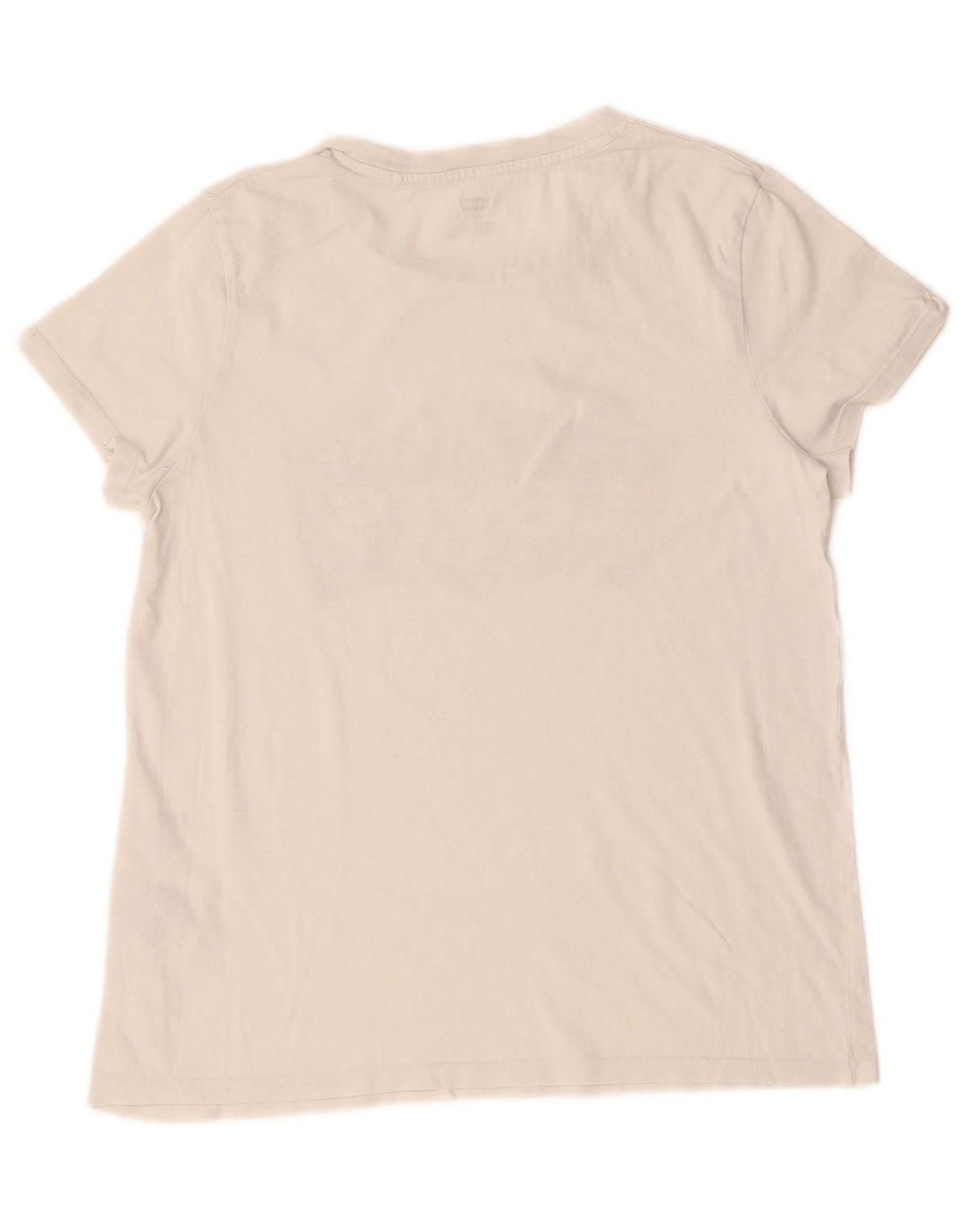 Levi's Grafisk T-shirt top til kvinder UK 12 Medium hvid bomuld