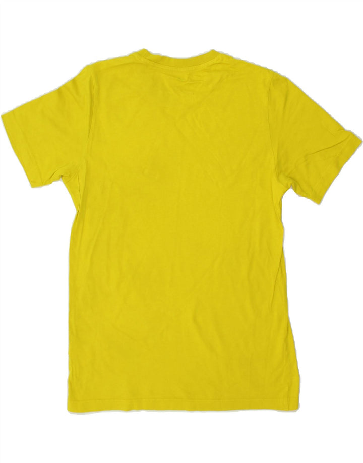 ADIDAS Mens Graphic T-Shirt Top Small Yellow Cotton Vintage Adidas and Second-Hand Adidas from Messina Hembry 