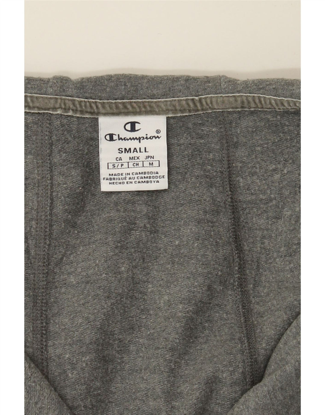 CHAMPION Womens Oversized Zip Hoodie Sweater UK 10 Small Grey Vintage Champion and Second-Hand Champion from Messina Hembry 