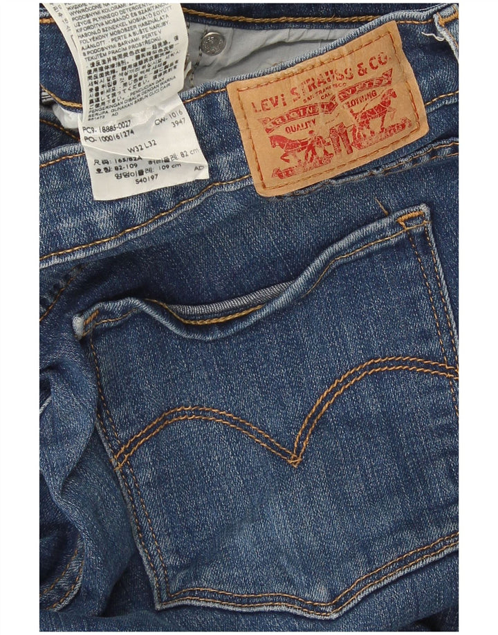 Levi's Dame 715 Bootcut Jeans W32 L32 Blå Bomuld