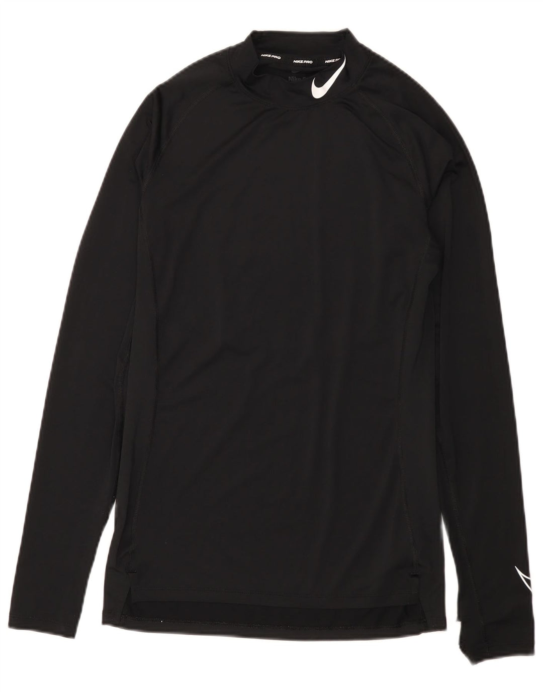 Nike Herre Dri Fit Grafisk Top Langærmet Medium Sort Polyester