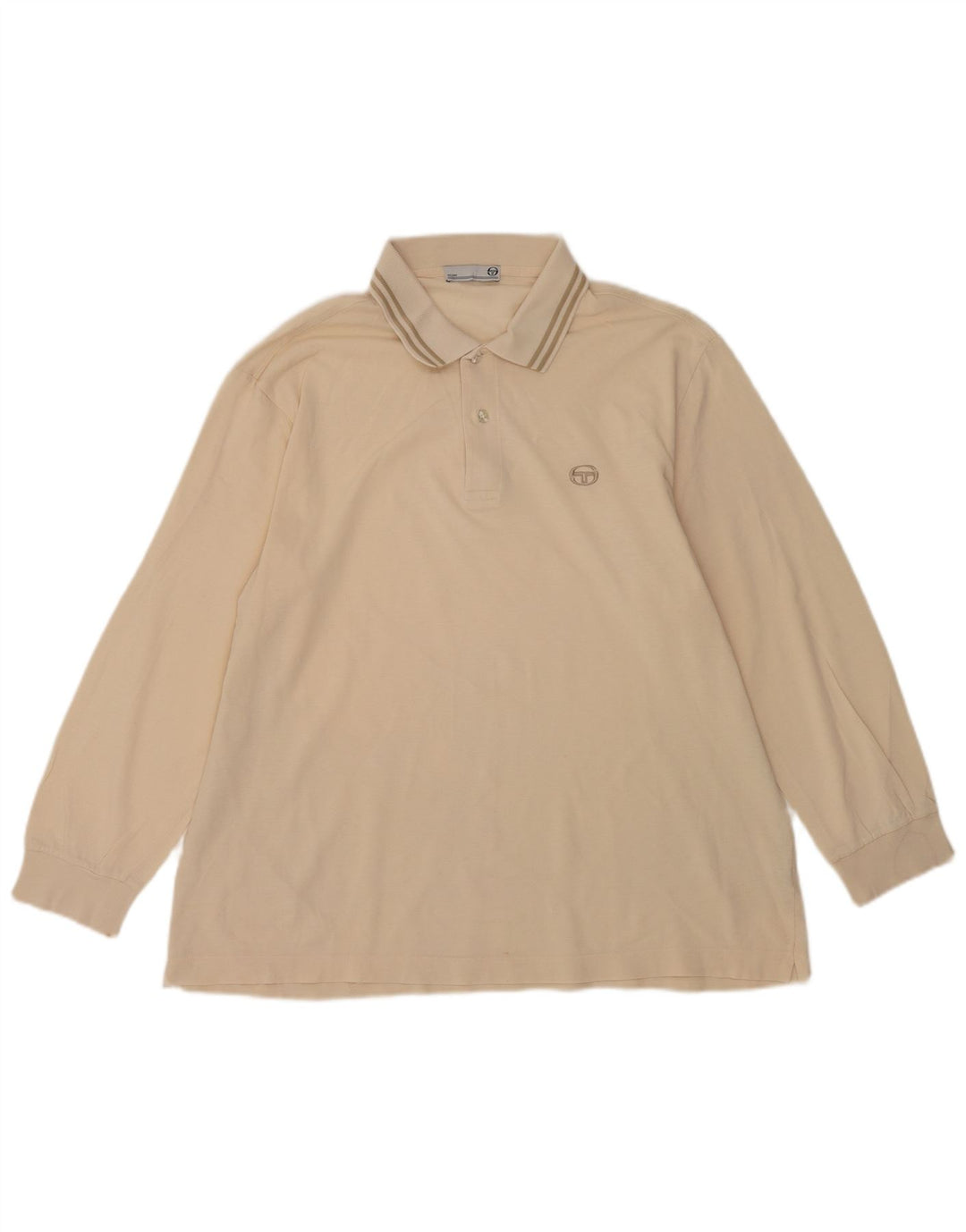 Sergio Tacchini Langærmet herre poloshirt XL Beige
