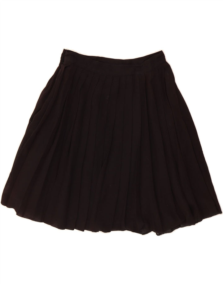 LAURA BIAGIOTTI Womens Pleated A-Line Skirt W28 Medium Black Vintage Laura Biagiotti and Second-Hand Laura Biagiotti from Messina Hembry 