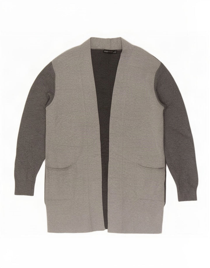 Marks & Spencer Dame Longline Cardigan Sweater UK 14 Large Grey