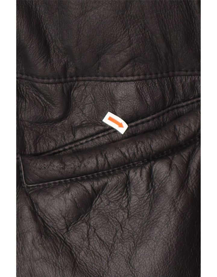 VINTAGE Dame Oversized Shearling Coat UK 16 Large Black