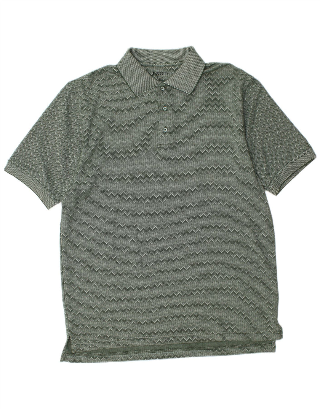 Izod Polo Shirt til mænd Medium Grøn Chevron Bomuld