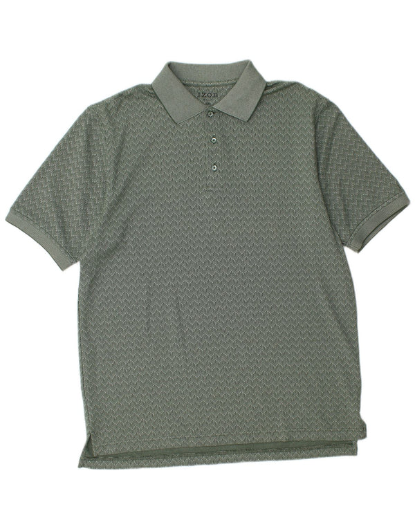 Izod Polo Shirt til mænd Medium Grøn Chevron Bomuld