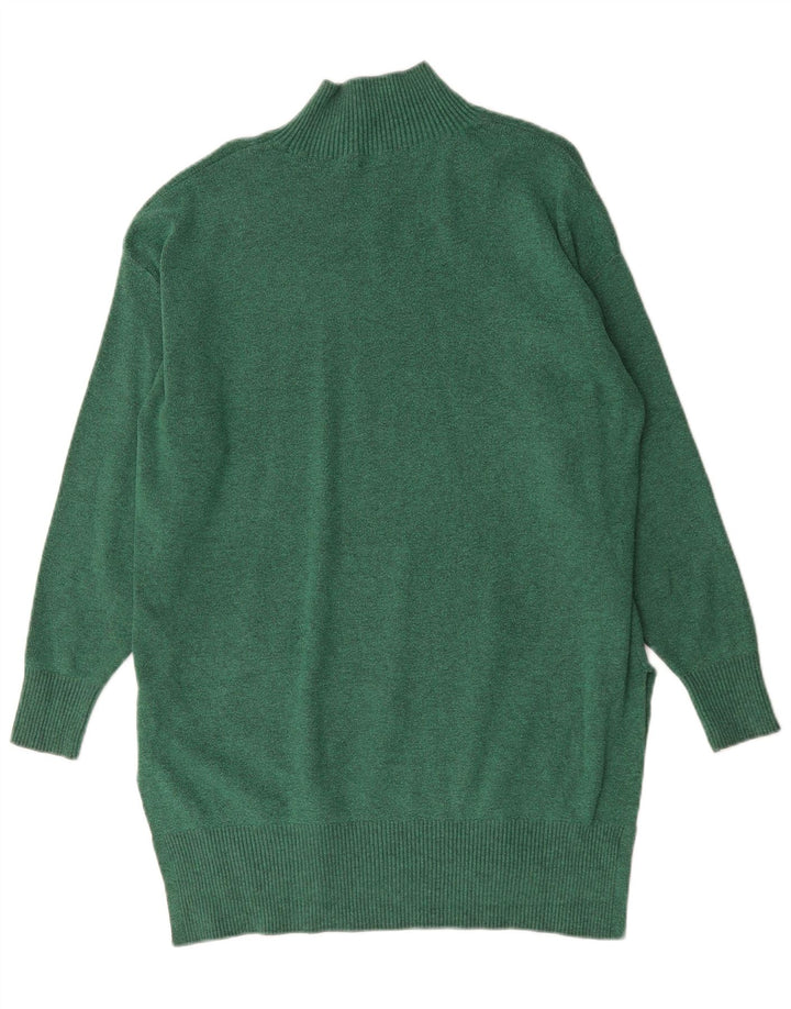 Marks & Spencer Dame Oversized Jumper Kjole UK 16 Large Green Viscose