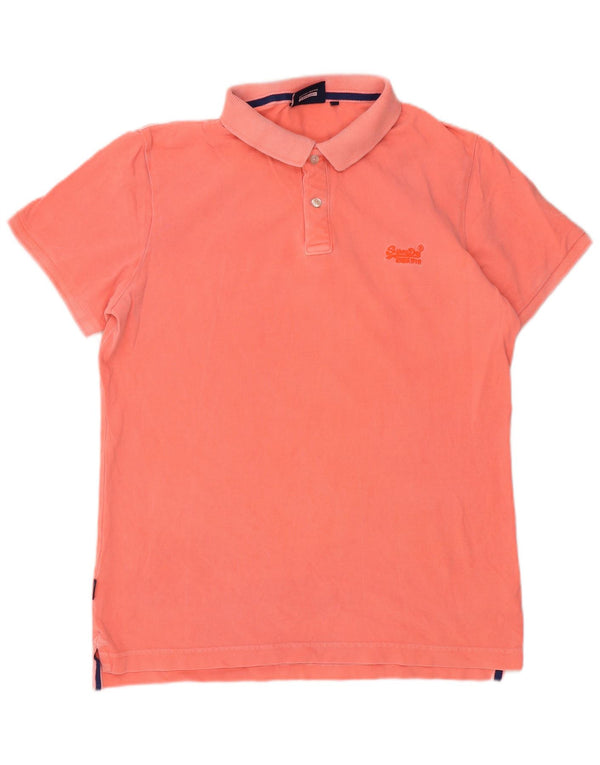 Superdry Premium Polo Shirt til mænd 2XL Pink Bomuld