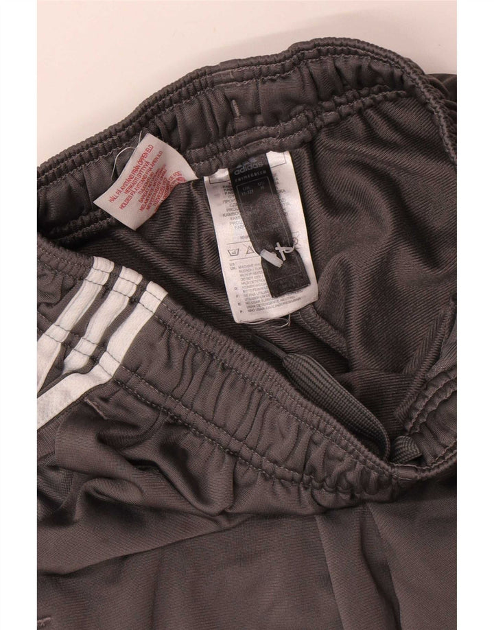 Adidas Drenge Træningsdragt Bukser Joggers 11-12 År Grå Polyester
