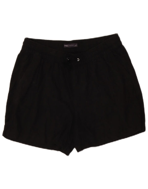 Marks & Spencer Chino Shorts til kvinder UK 14 Large W34 Black Linen