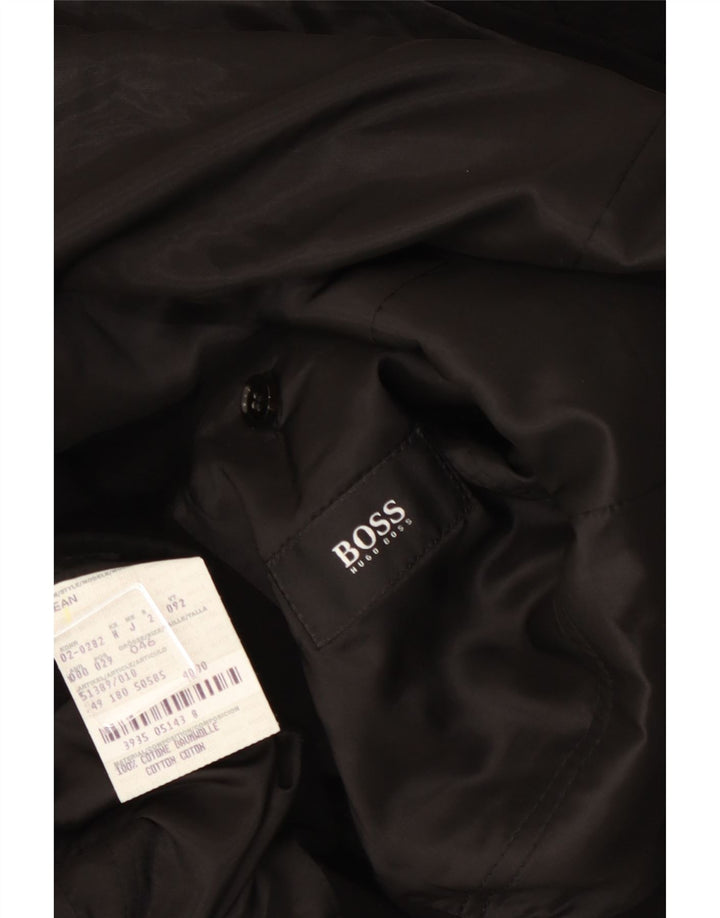 Hugo Boss Herre 3-knaps blazerjakke IT 46 Small Black Colourblock Bomuld