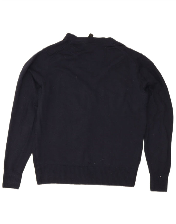 Zara Herre cardigan sweater Medium Marineblå Uld