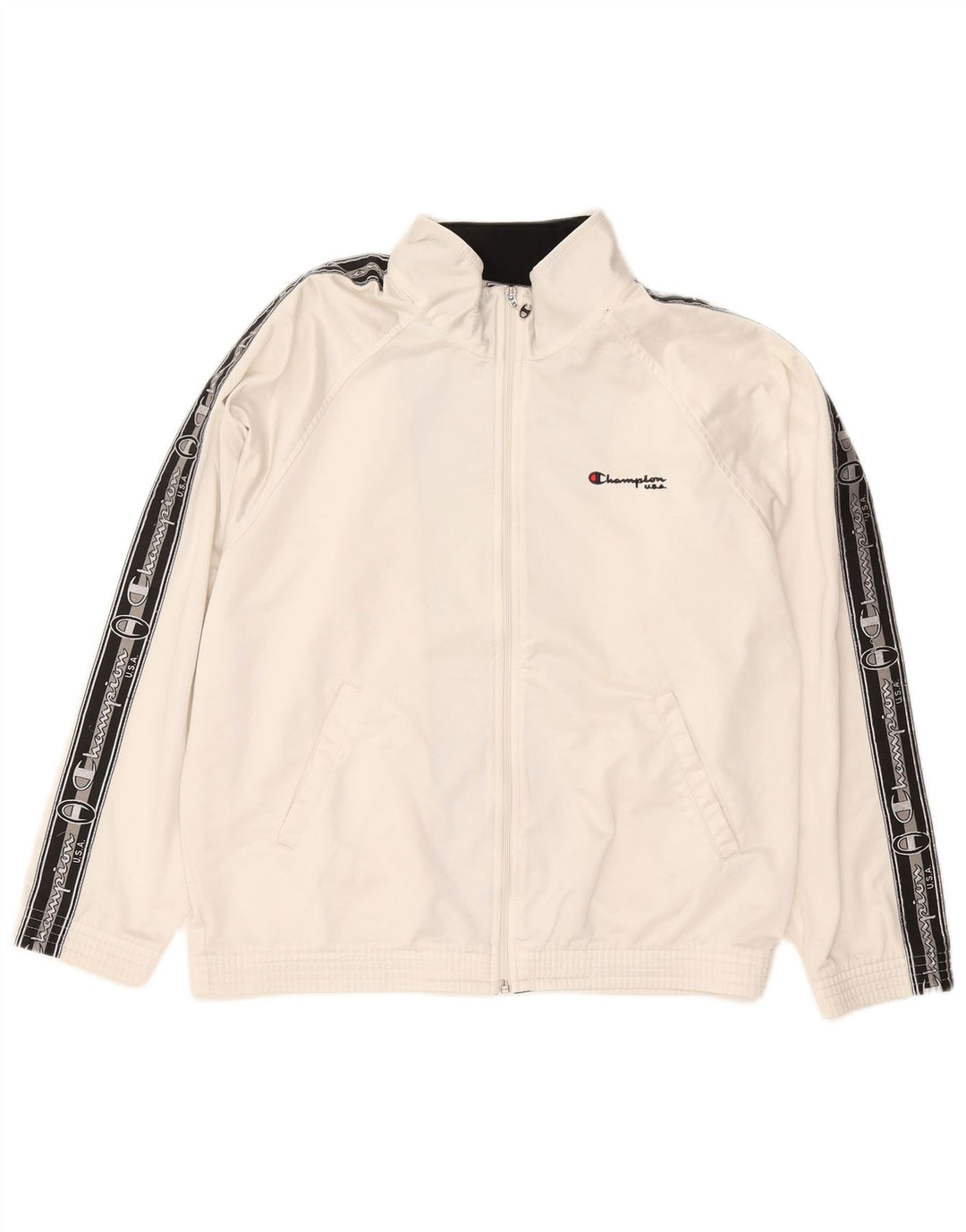 Champion Herre grafisk træningsdragt Topjakke Medium Hvidstribet