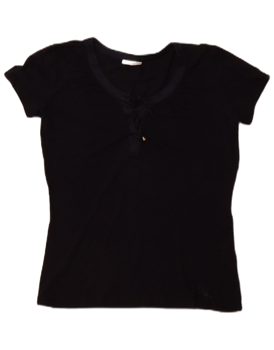 MARELLA Womens T-Shirt Top UK 16 Large Navy Blue Viscose