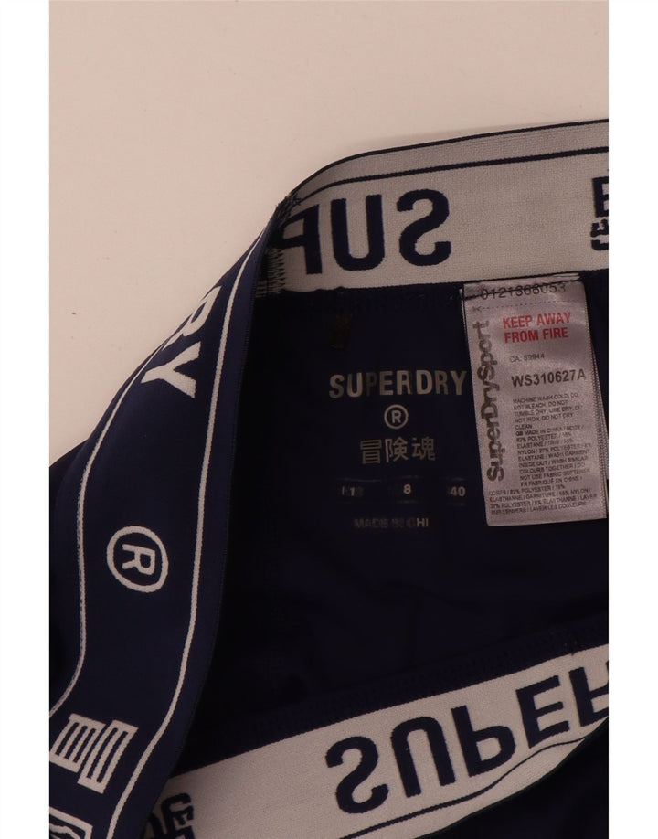 Superdry Grafiske Leggings til kvinder UK 12 Medium Navy Blue Polyester