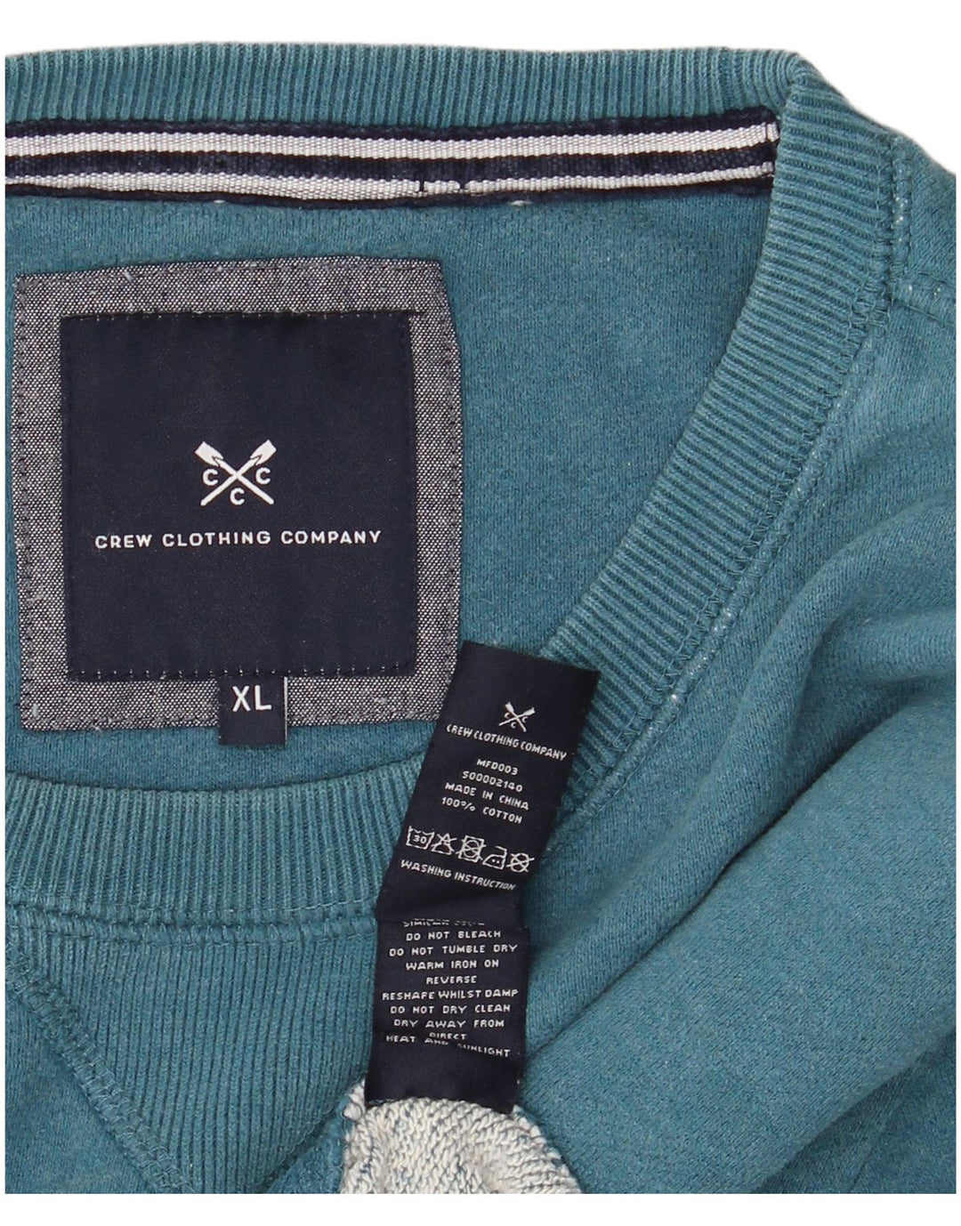 Crew Clothing Herre Sweatshirt Jumper XL Blå Bomuld
