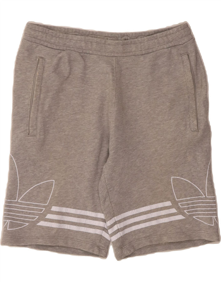 ADIDAS Mens Graphic Sport Shorts Small  Grey Cotton Vintage Adidas and Second-Hand Adidas from Messina Hembry 