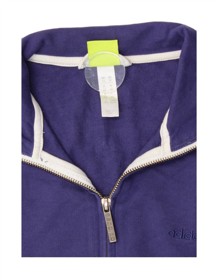 Adidas Dame Neo Label Træningsdragt Topjakke UK 14 Medium Blue Bomuld