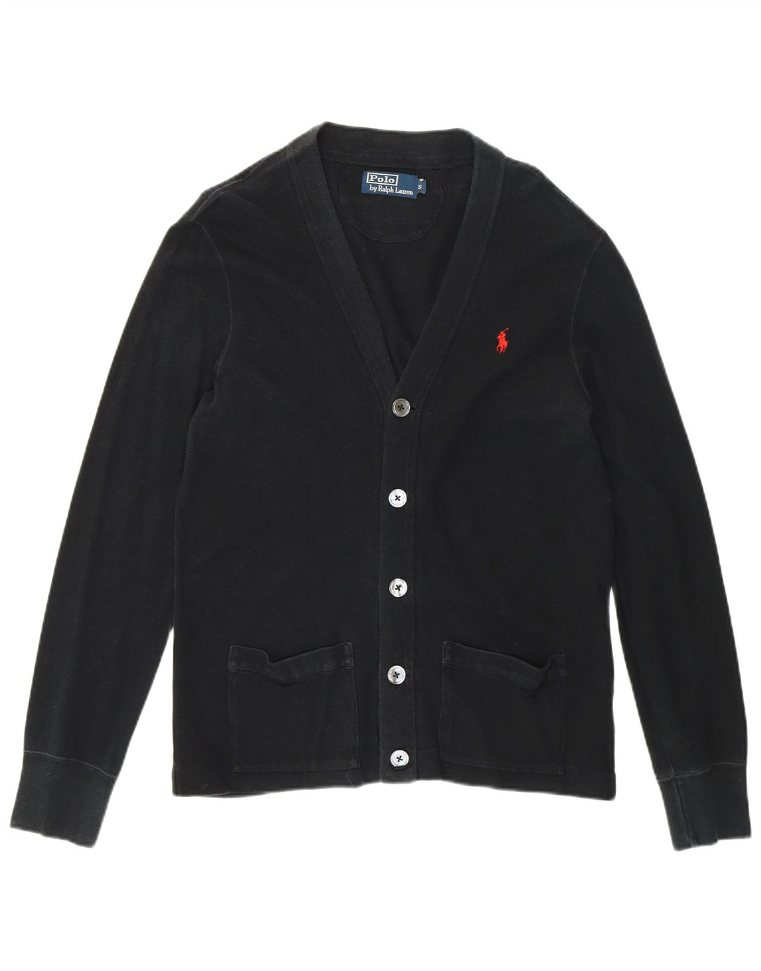 POLO RALPH LAUREN Herre cardigan sweater Lille sort bomuld