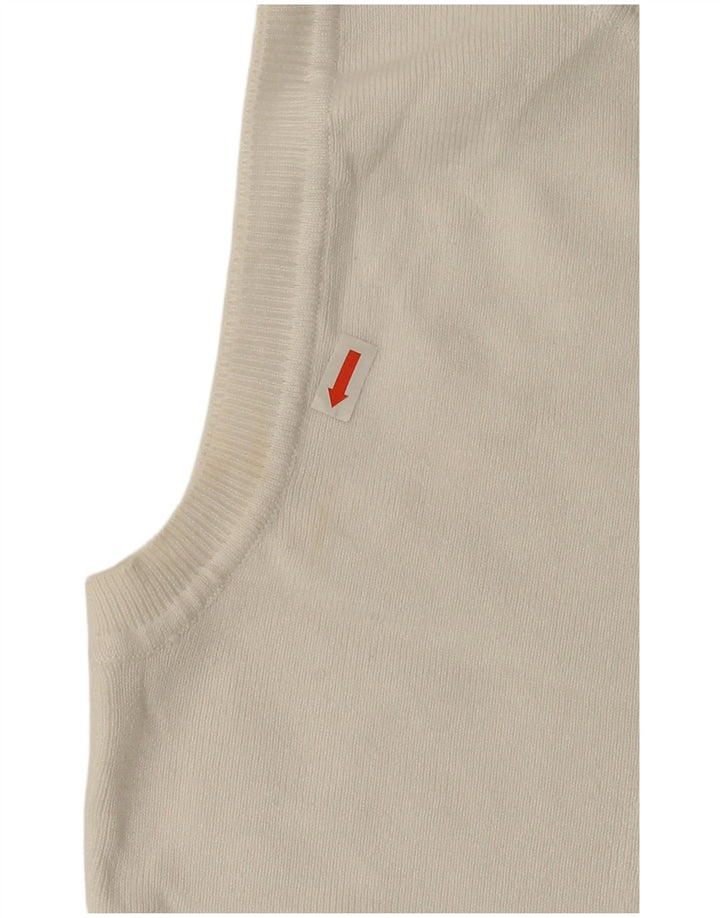Zara Womens Crop Vest Top UK 12 Medium White Viscose