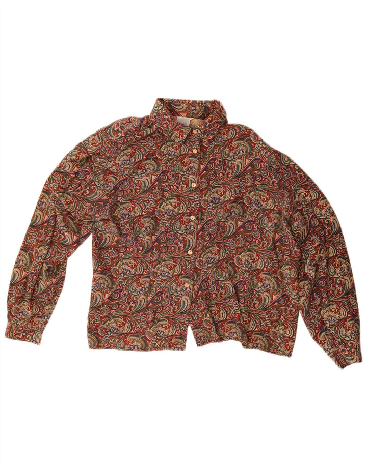 Andrea Mare Dame Oversized skjortebluse UK 16 Large Multicolored Paisley