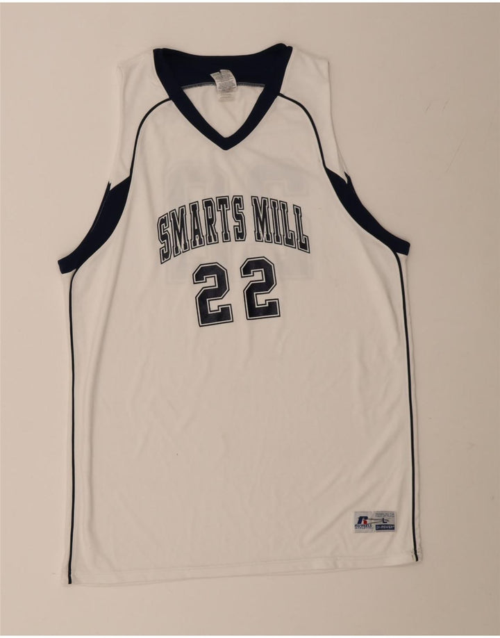 Russell Athletic Herre Grafisk Vest Top Stor Hvid Colourblock Polyester