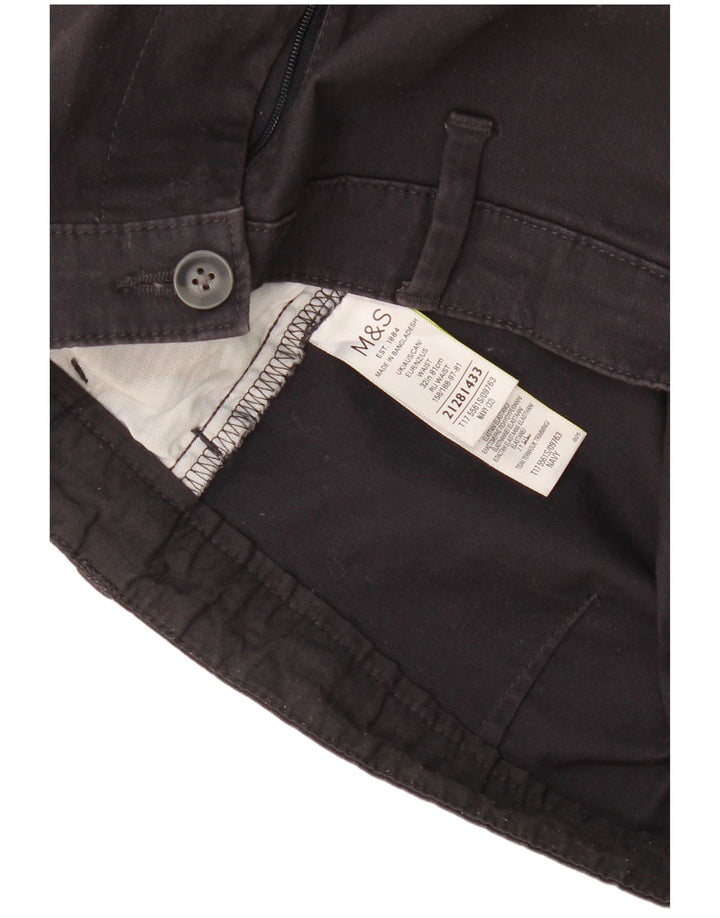 Marks & Spencer Herre Chino Shorts W32 Medium Navyblå Bomuld