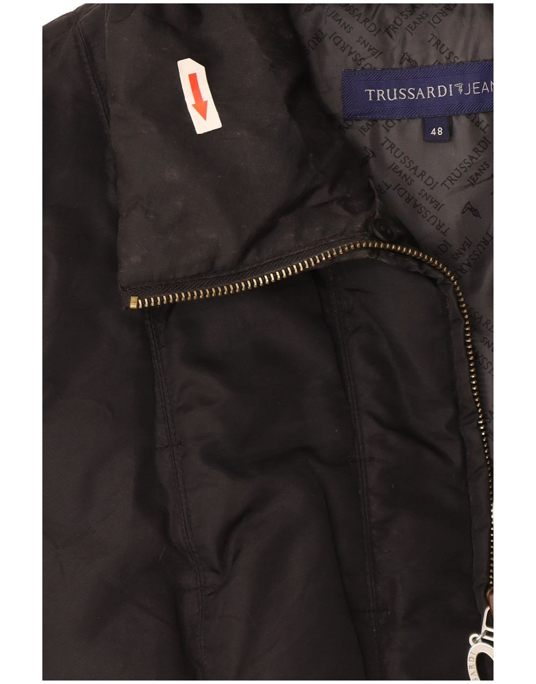Trussardi Polstret Damejakke IT 48 XL Sort Polyamid