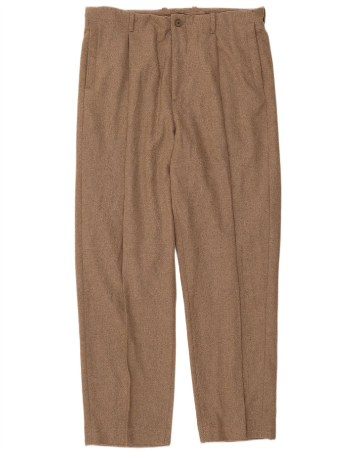 Zara Herre Pegged Chino Bukser EU 44 Large W34 L30 Beige Polyester