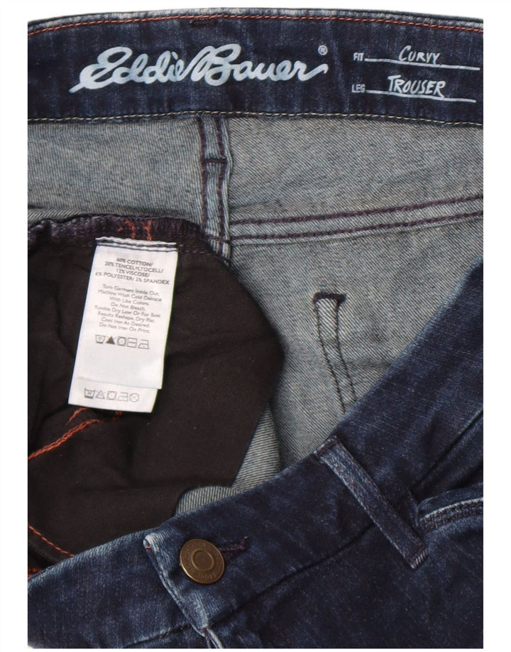 Eddie Bauer Dame Curvy Bootcut Jeans W32 L28 Marineblå Bomuld