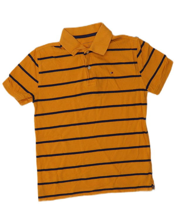 TOMMY HILFIGER drenge poloshirt 12-13 år stor gul stribet bomuld