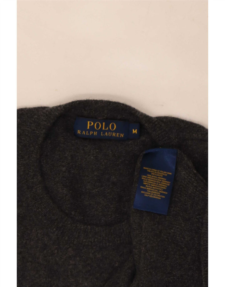 Polo Ralph Lauren Herre Crew Neck Jumper Sweater Medium Grey Uld