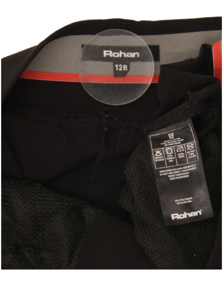 ROHAN Lige Chinobukser til kvinder UK 12 Medium W30 L30 Sort Polyamid