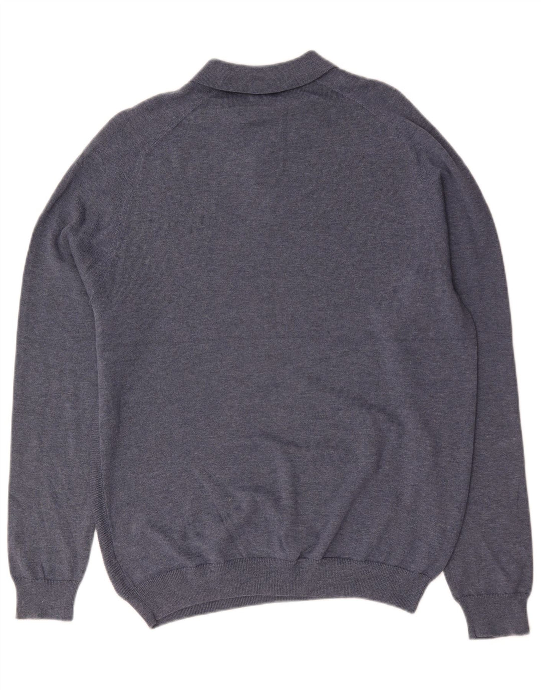 Marks & Spencer Herre Regular Fit Polo Neck Sweater Sweater Stor Blå Bomuld