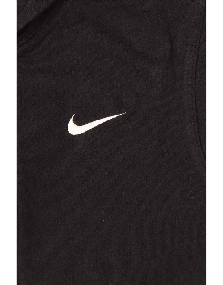 Nike hættetrøje med lynlås til kvinder UK 12 Medium Sort