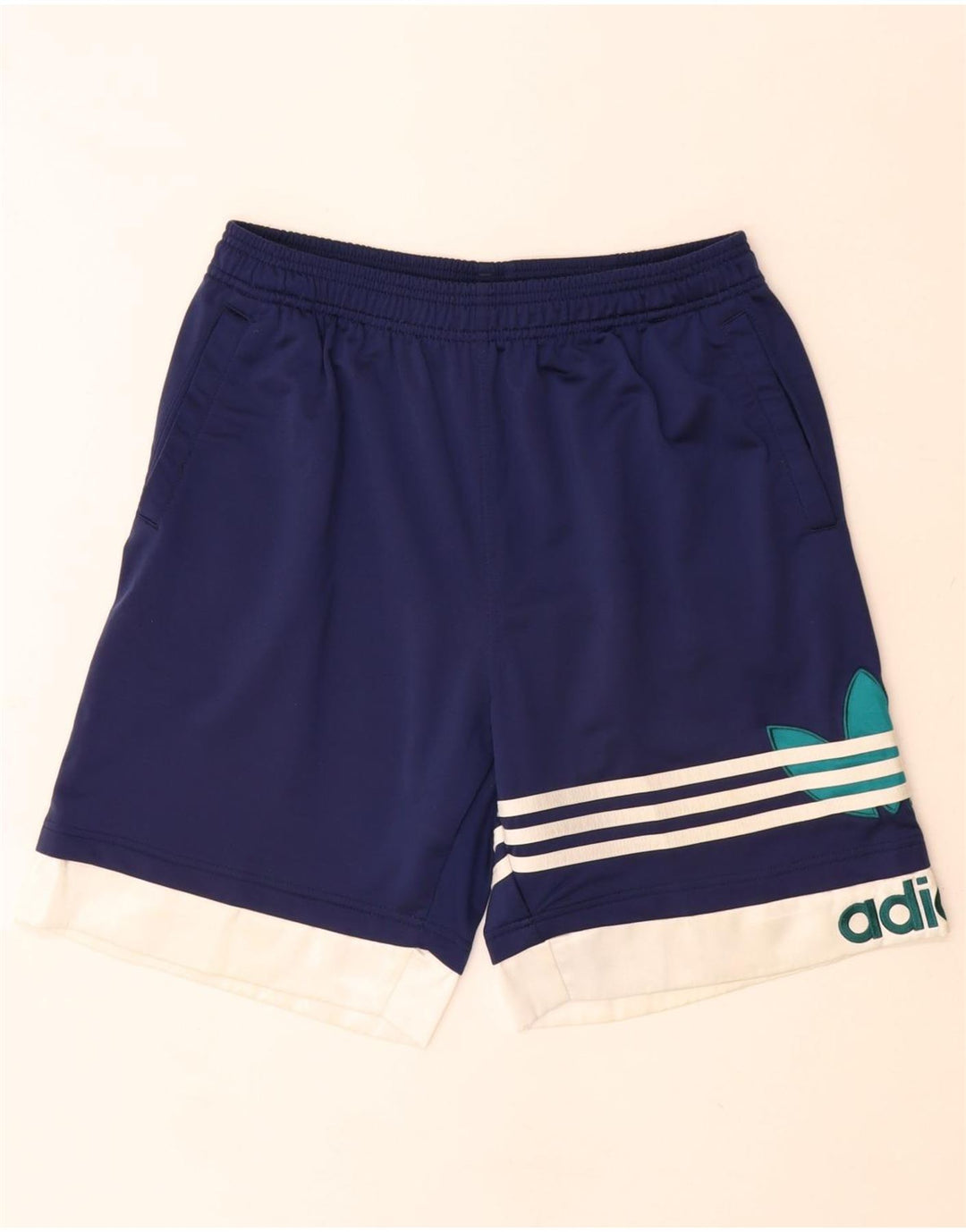 Adidas Herre grafiske sportsshorts Små marineblå Colourblock Polyester