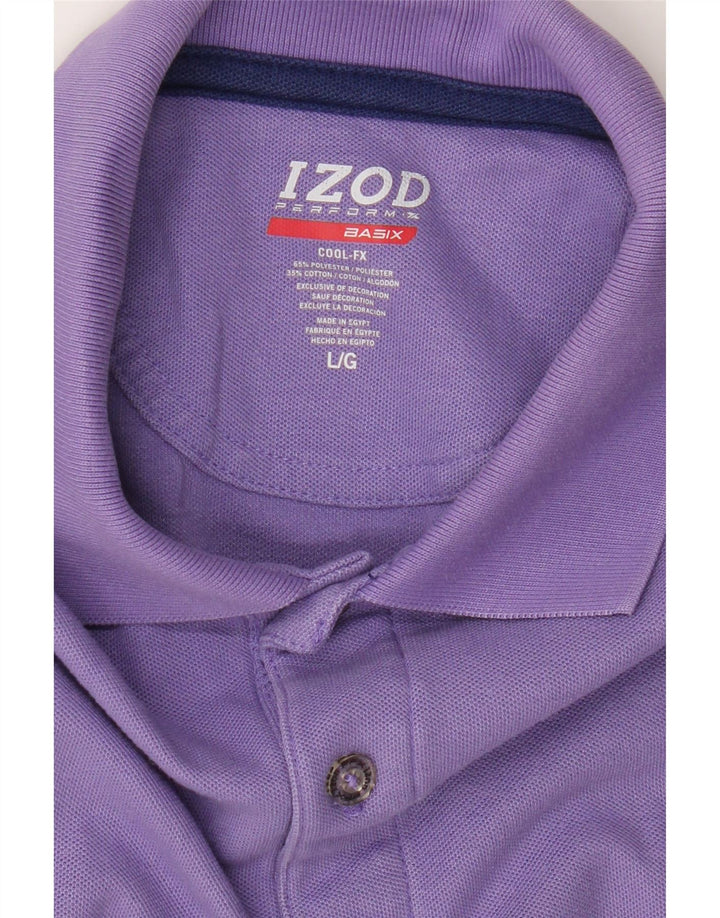 IZOD Poloskjorte til mænd Stor lilla polyester