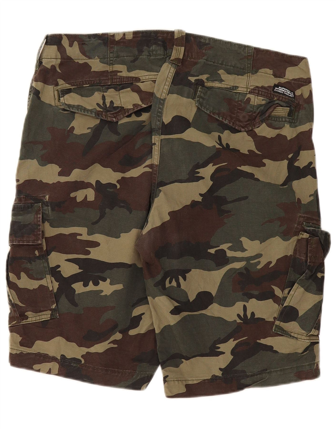 Superdry Herre Cargo Shorts W36 Large Khaki Camouflage Cotton Army